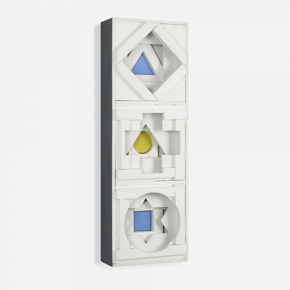 George Ortman White Totem: George Ortman White Totem USA, 1964 lacquered wood, acrylic on canvas 41 h x 13.5 w inches Provenance: Howard Wise Gallery, New York | Private collection