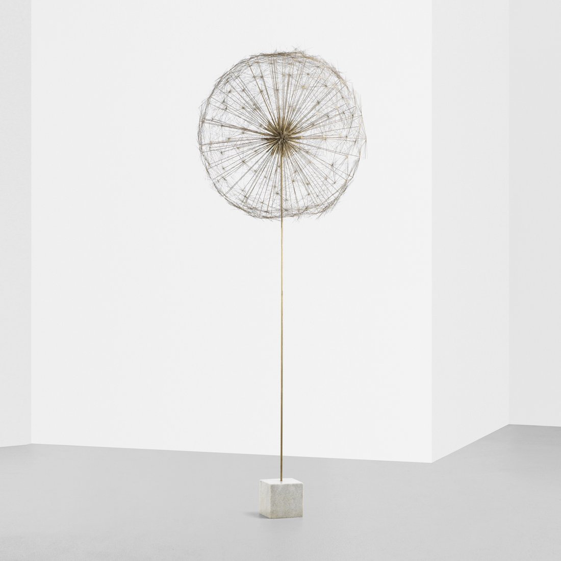 Harry Bertoia untitled (Dandelion): Harry Bertoia untitled (Dandelion) USA, c. 1958 welded bronze, steel, granite 32 dia x 81 h inches Literature: The World of Bertoia, Schiffer and Bertoia, pg. 126 Provenance: Staempfli Gallery, New Yo