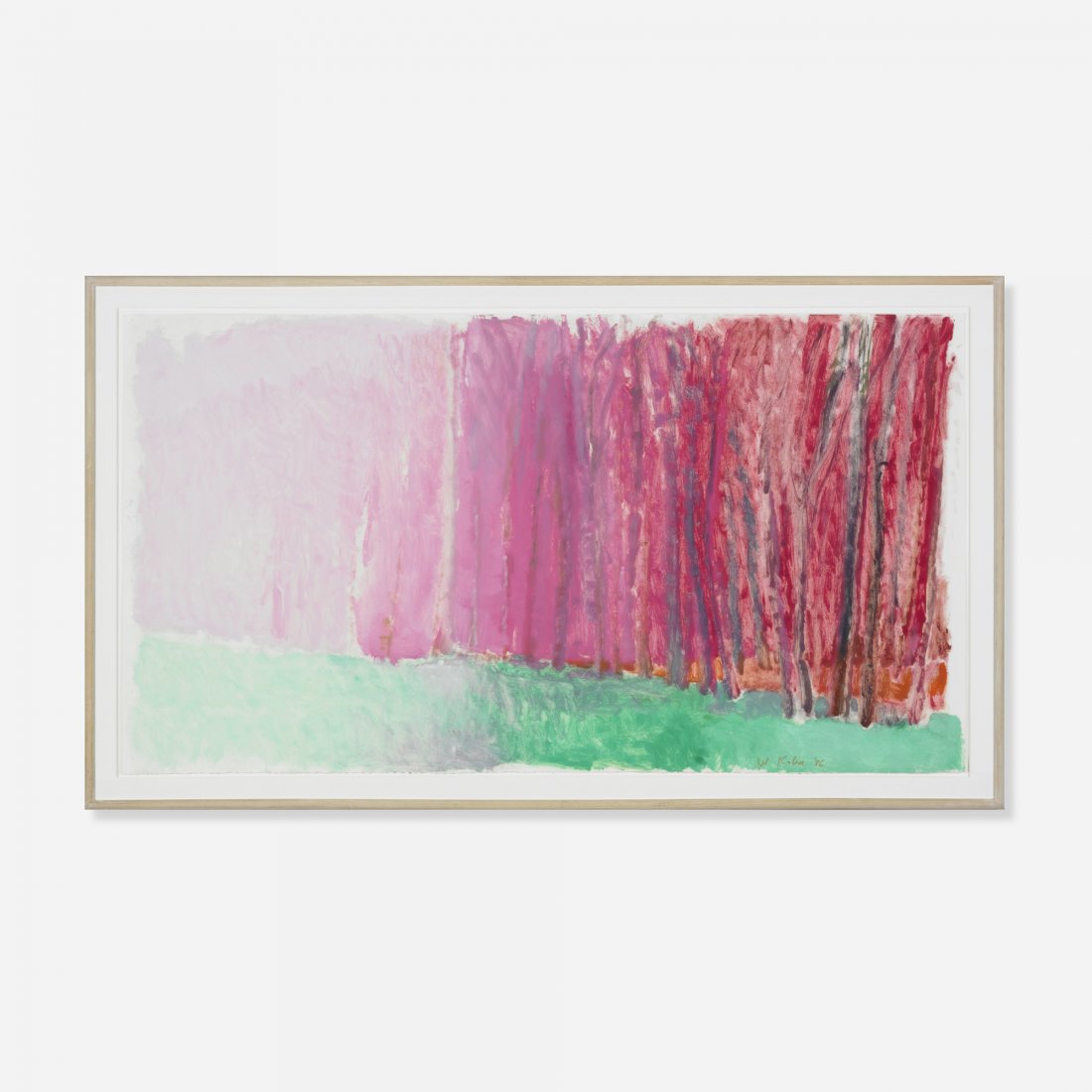 Wolf Kahn untitled: Wolf Kahn untitled Germany, 1986 monotype on paper 24 h x 44 w inches Signed and dated to lower right 'W Kahn '86'.