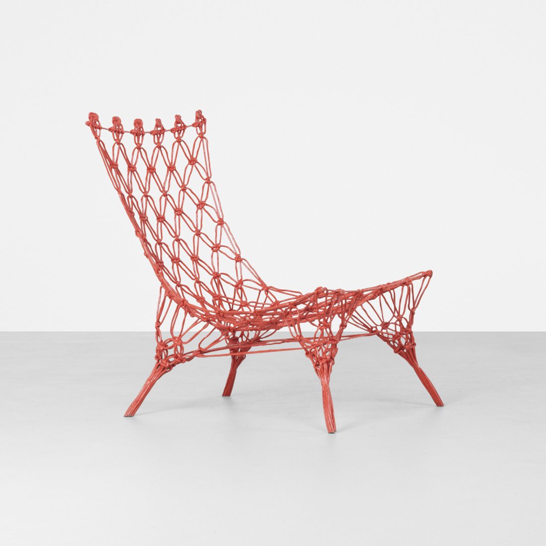 Marcel Wanders Knotted Rouge: Marcel Wanders Knotted Rouge Cappellini The Netherlands, 1996/2006 carbon and aramid fibers, epoxy resin 21 w x 25 d x 28.75 h inches This chair is from the edition of ninety-nine produced in red in 2