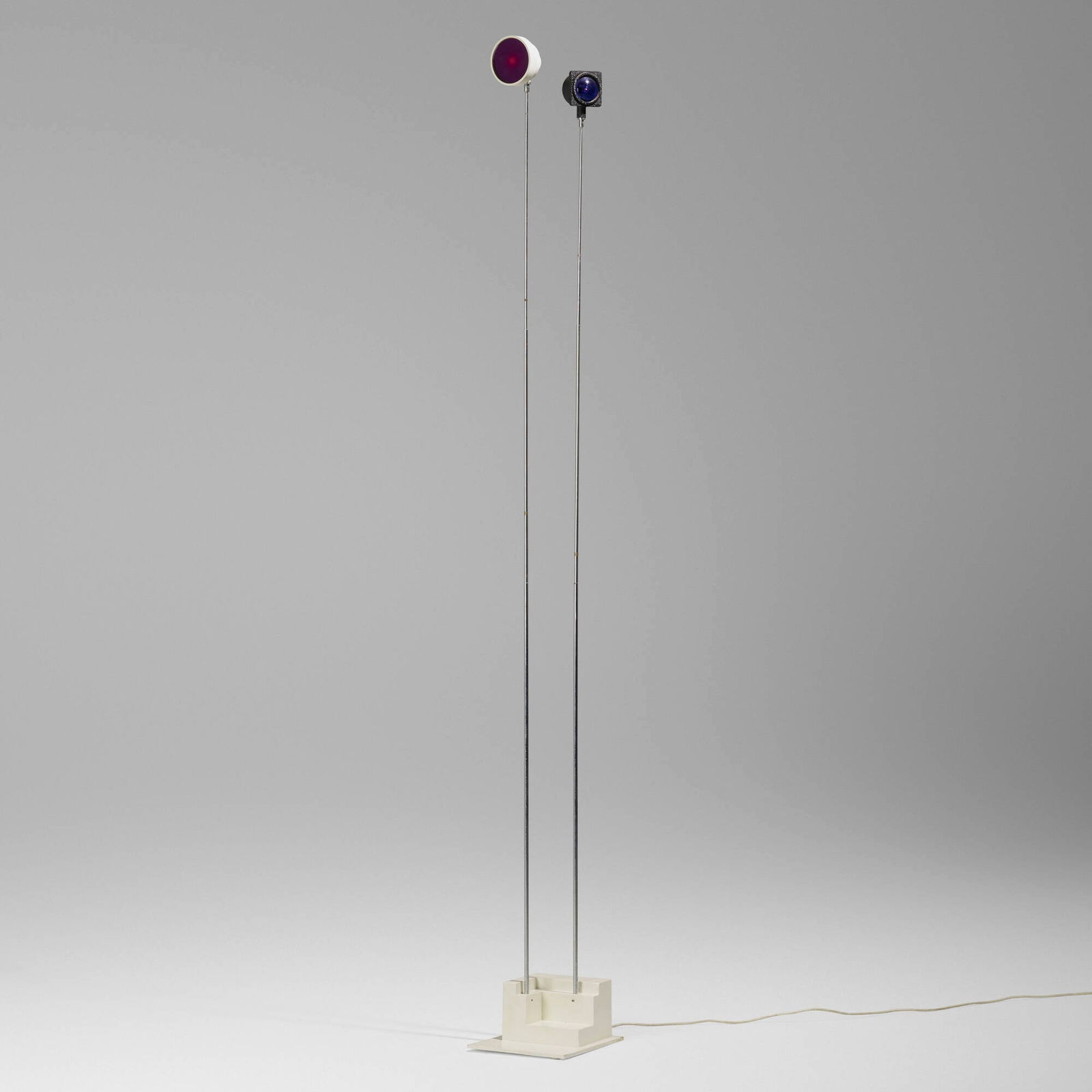 Vassilakis Takis, Signal lamp, series 2: Vassilakis Takis Signal lamp, series 2 Greece, 1968chrome-plated steel, enameled and powder-coated metal, plastic 84 h x 9 w x 10.25 d in (213 x 23 x 26 cm) Signed, titled, dated and numbered