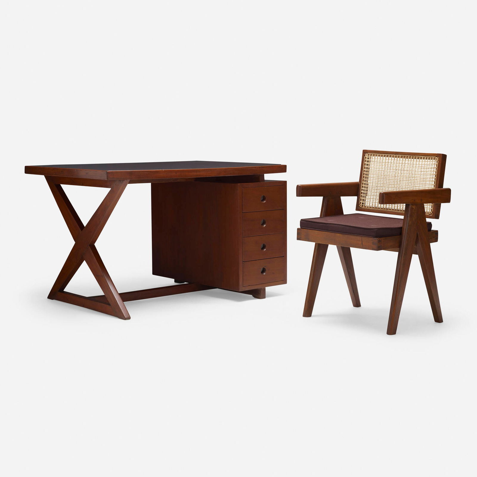 Pierre Jeanneret, Desk and office chair from Chandigarh (1 of 5)