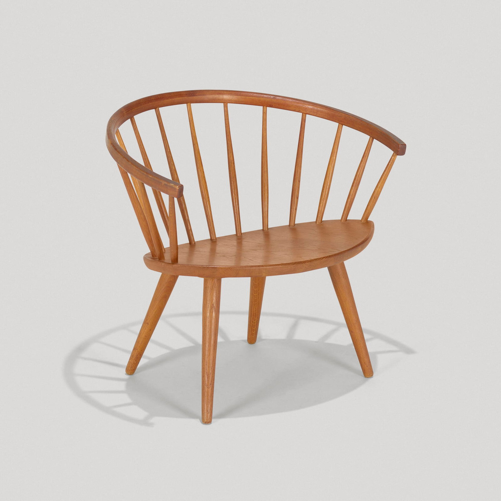 Yngve Ekstrom, Arka chair: Yngve Ekstrom Arka chair Stolefabrik AB Sweden, 1955 oak 26 h x 28.75 w x 18.5 d in (66 x 73 x 47 cm) Literature: Svenska Stolar: Och Deras Formgivare 1899-2001, Go