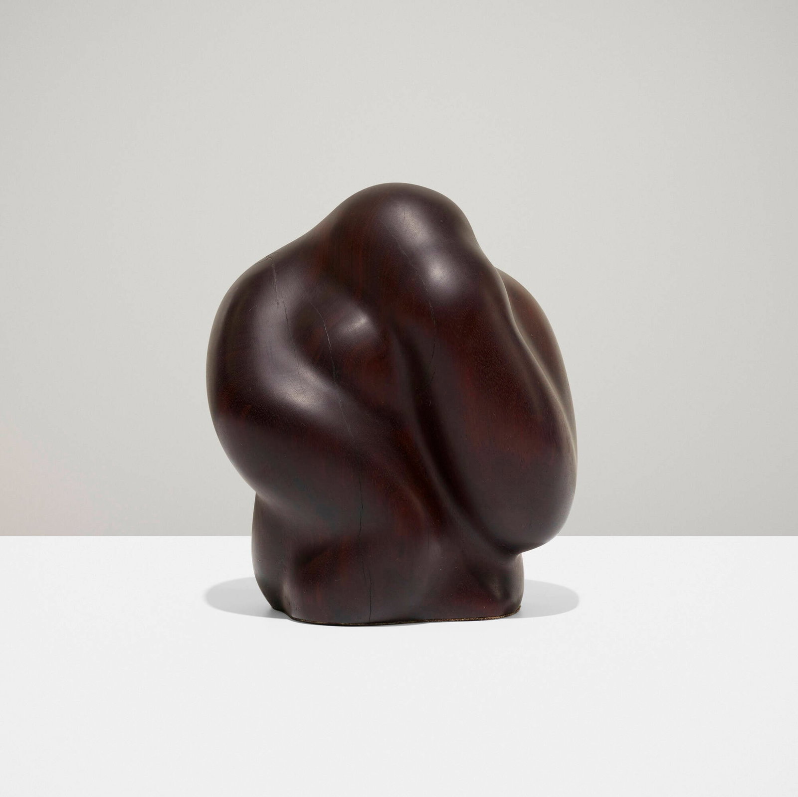 Nat Burwash, No. 164 (Sculpture): Nat Burwash No. 164 (Sculpture) 1978 mahogany 8 h x 6 w x 4 d in (20 x 15 x 10 cm) Signed to underside 'No. 164 Burwash 1978'. This work will ship from Chicago, Illinois.