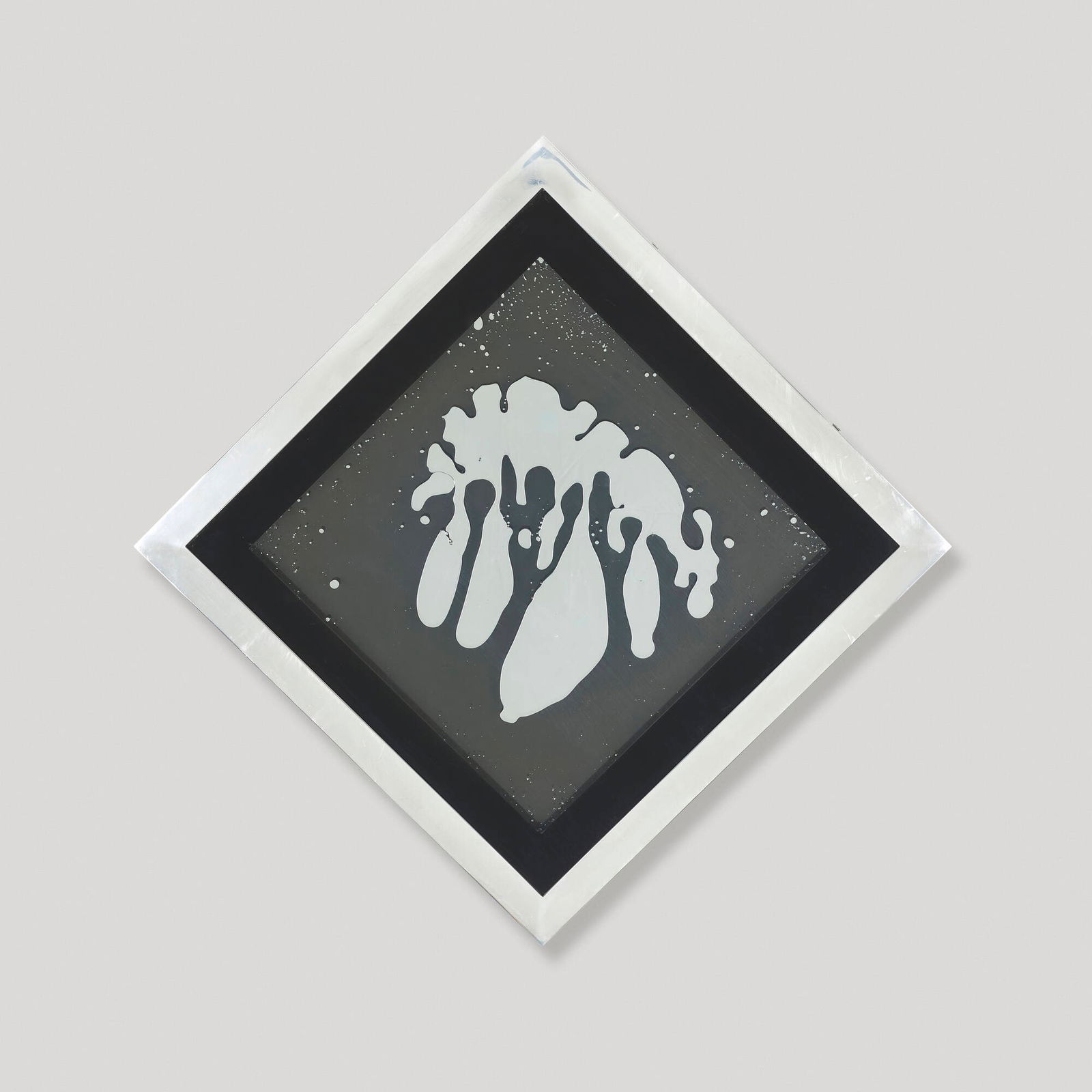 Ronald Mallory, Untitled: Ronald Mallory Untitled c. 1968aluminum, glass, mercury 15.5 h x 15.5 w x 3.25 d in (39 x 39 x 8 cm) This work can be rotated, allowing the mercury to shift and flow as intended by the artist.