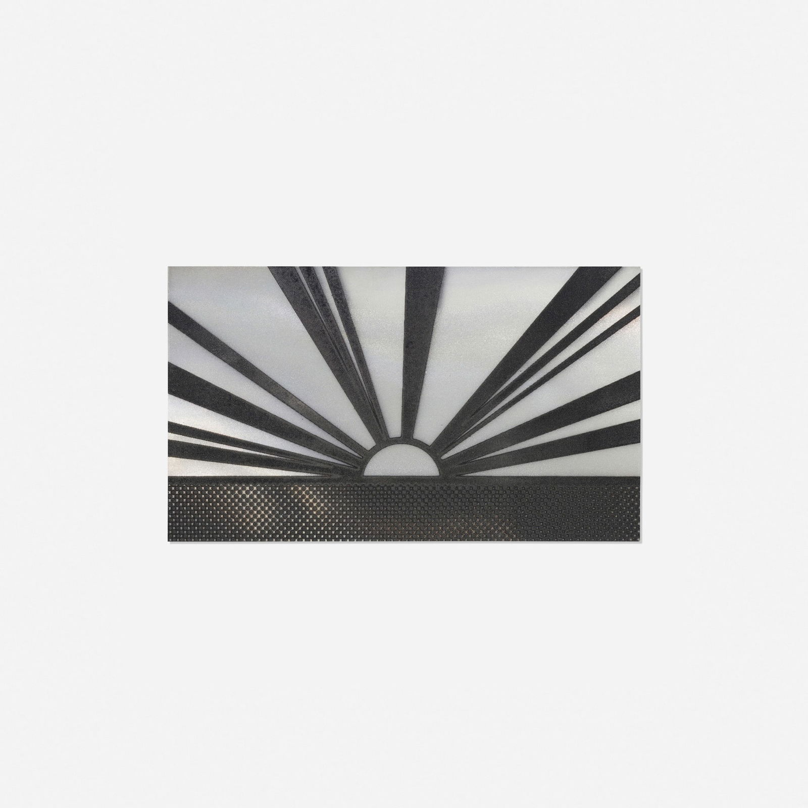 Roy Lichtenstein, Rising Sun Announcement: Roy Lichtenstein Rising Sun Announcement 1967screenprint on opaque white Rowlux paper 4 h x 6.625 w in (10 x 17 cm) This work is from the edition of unknown size published by Rosa Esman, New Y