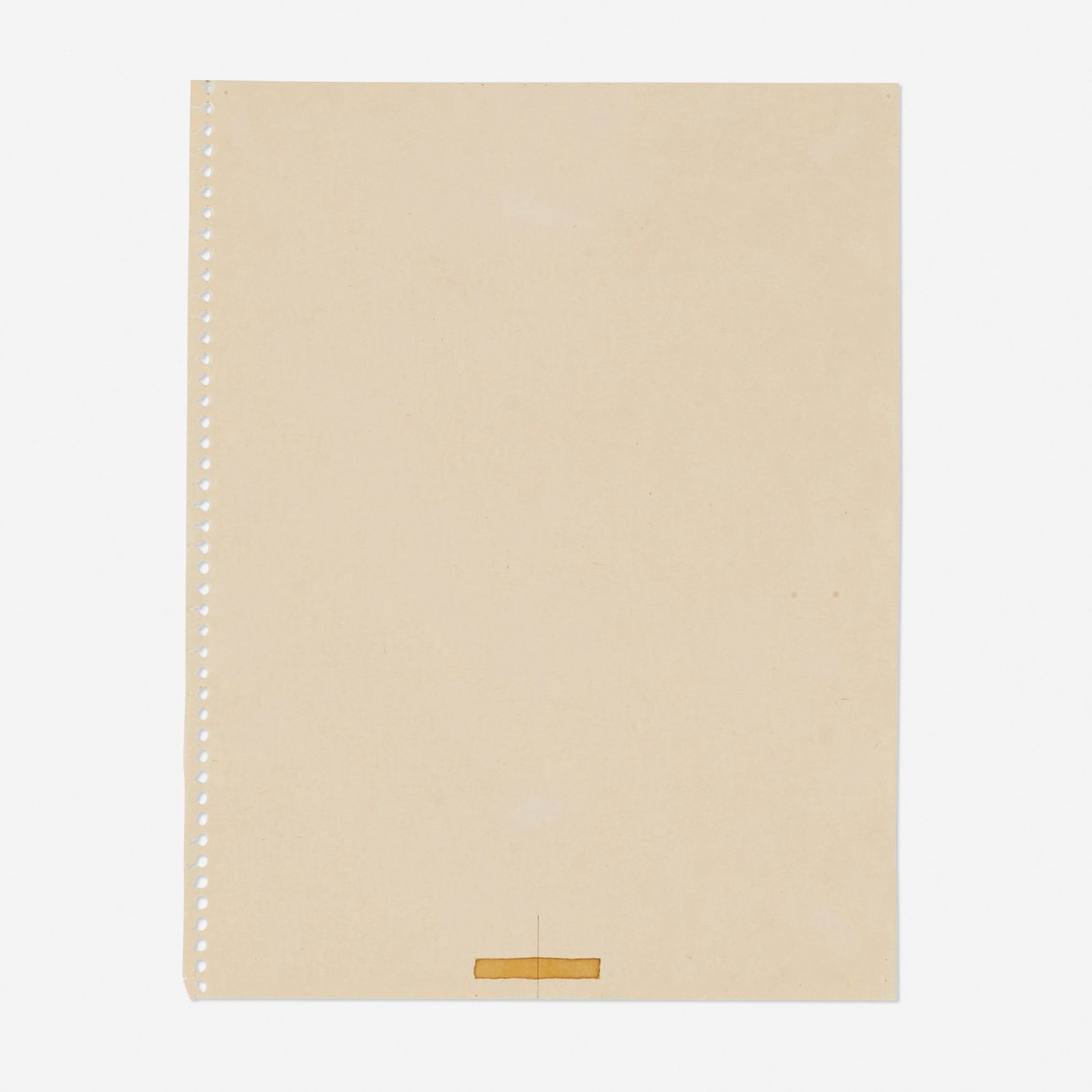 Richard Tuttle, No. 135 36" base line works (1): Richard Tuttle No. 135 36" base line works (1) 1975watercolor and graphite on paper 11 h x 8.5 w in (28 x 22 cm) Signed, titled and dated to verso 'No 135 36" base line works (1) 1975 Richard