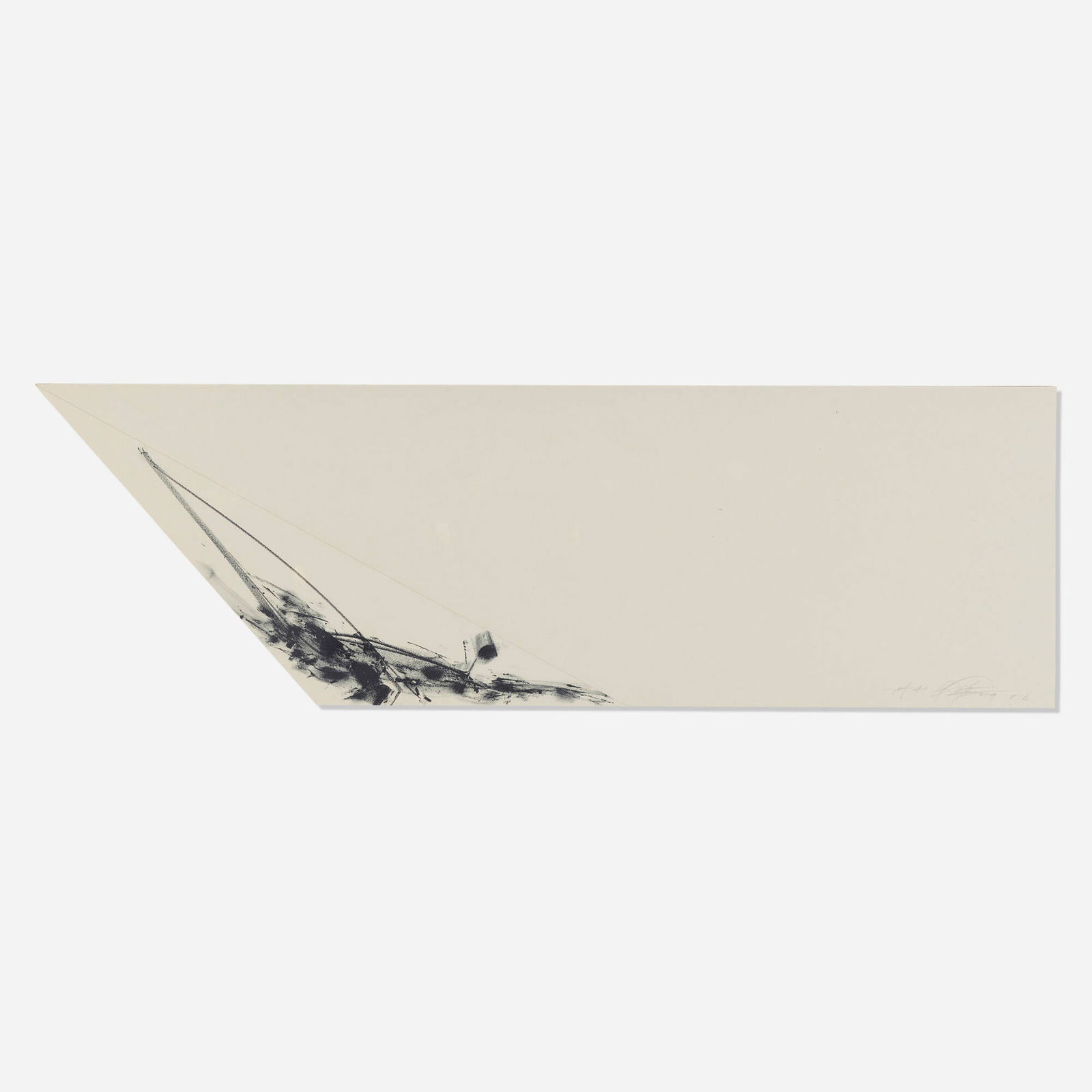 Dan Flavin, Sails: Dan Flavin Sails 1986lithograph in colors with collaged elements 9.5 h x 29.875 w in (24 x 76 cm) Signed and dated to lower right 'Dan Flavin 86'. This work is from the edition of 40 printed a