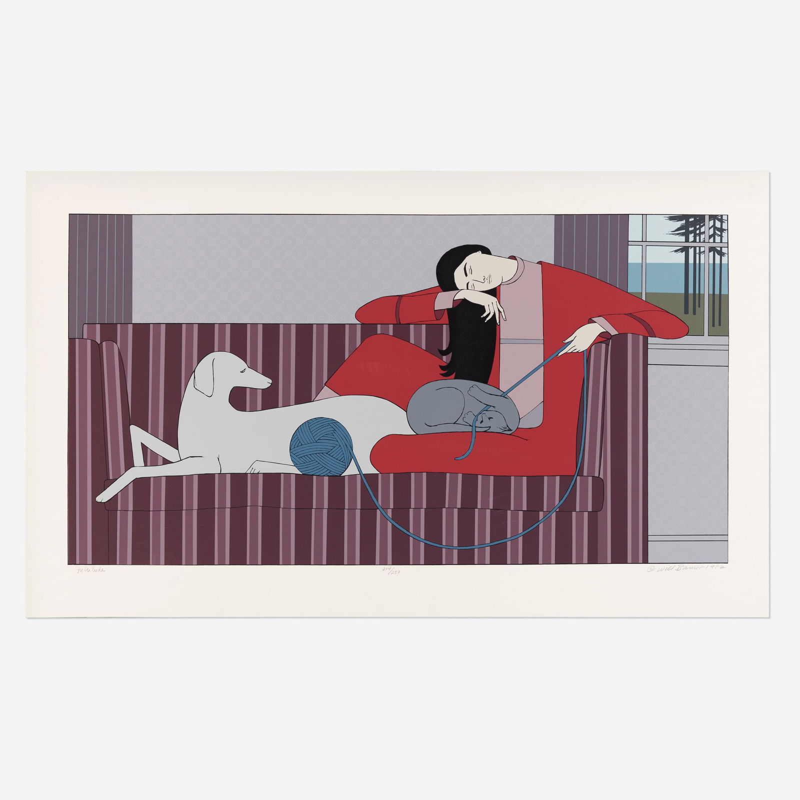Will Barnet, Interlude: Will Barnet Interlude 1982screenprint in colors image: 20 h x 37.875 w in (51 x 96 cm) sheet: 25.75 h x 42.625 w in (65 x 108 cm) Signed, titled, dated and numbered to lower edge 'Interlude