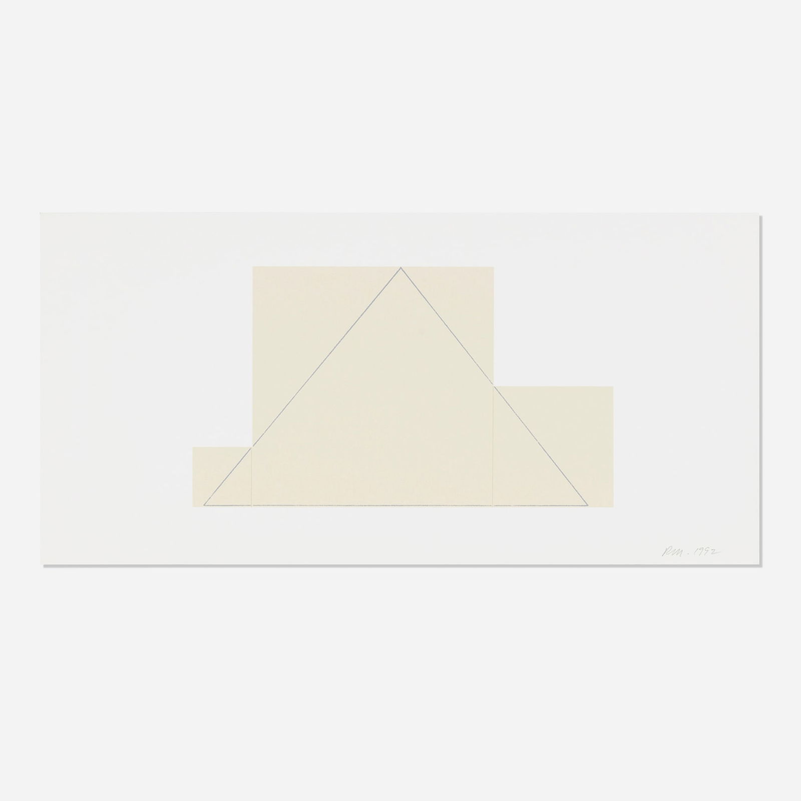 Robert Mangold, Untitled (from A Book of Silk Screen Prints ? Multiple Panel Paintings portfolio): Robert Mangold Untitled (from A Book of Silk Screen Prints ? Multiple Panel Paintings portfolio) 1992screenprint in colors on Fabriano Cotton 11.75 h x 24 w in (30 x 61 cm) Signed and dated 'R