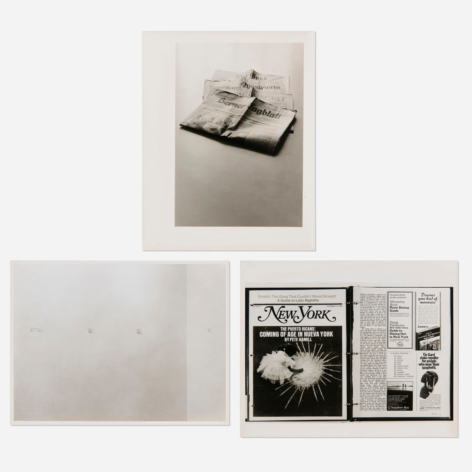 Various Artists, Joseph Kosuth exhibition photographs (three works) (1 of 2)