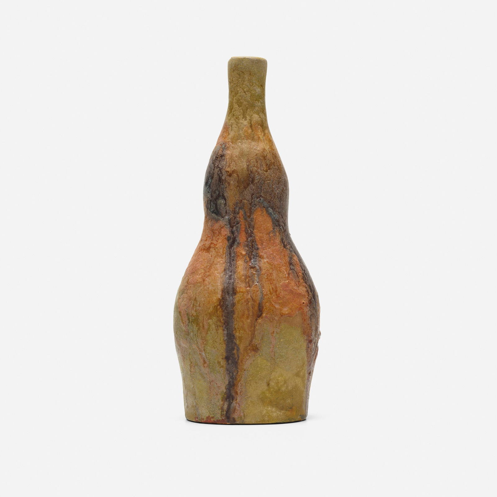 Marcello Fantoni, Vase: Marcello Fantoni Vase RaymorItaly / USA, c. 1960glazed stoneware 12.75 h x 5 w x 3.5 d in (32 x 13 x 9 cm) Glazed signature to underside 'Fantoni Italy for Raymor'. Proven