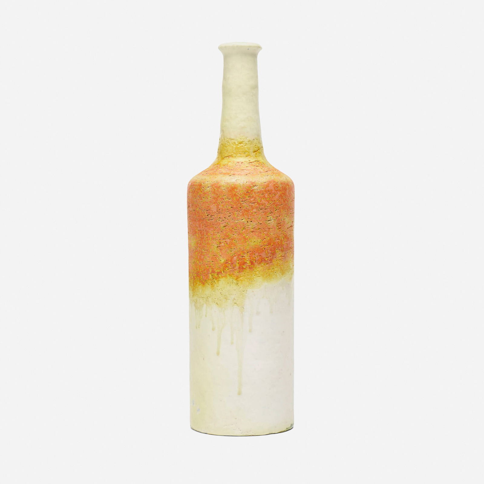 Marcello Fantoni, Vase: Marcello Fantoni Vase RaymorItaly / USA, c. 1960glazed stoneware 13.25 h x 3.5 dia in (34 x 9 cm) Glazed signature to underside 'Fantoni Italy for Raymor'. Provenance: