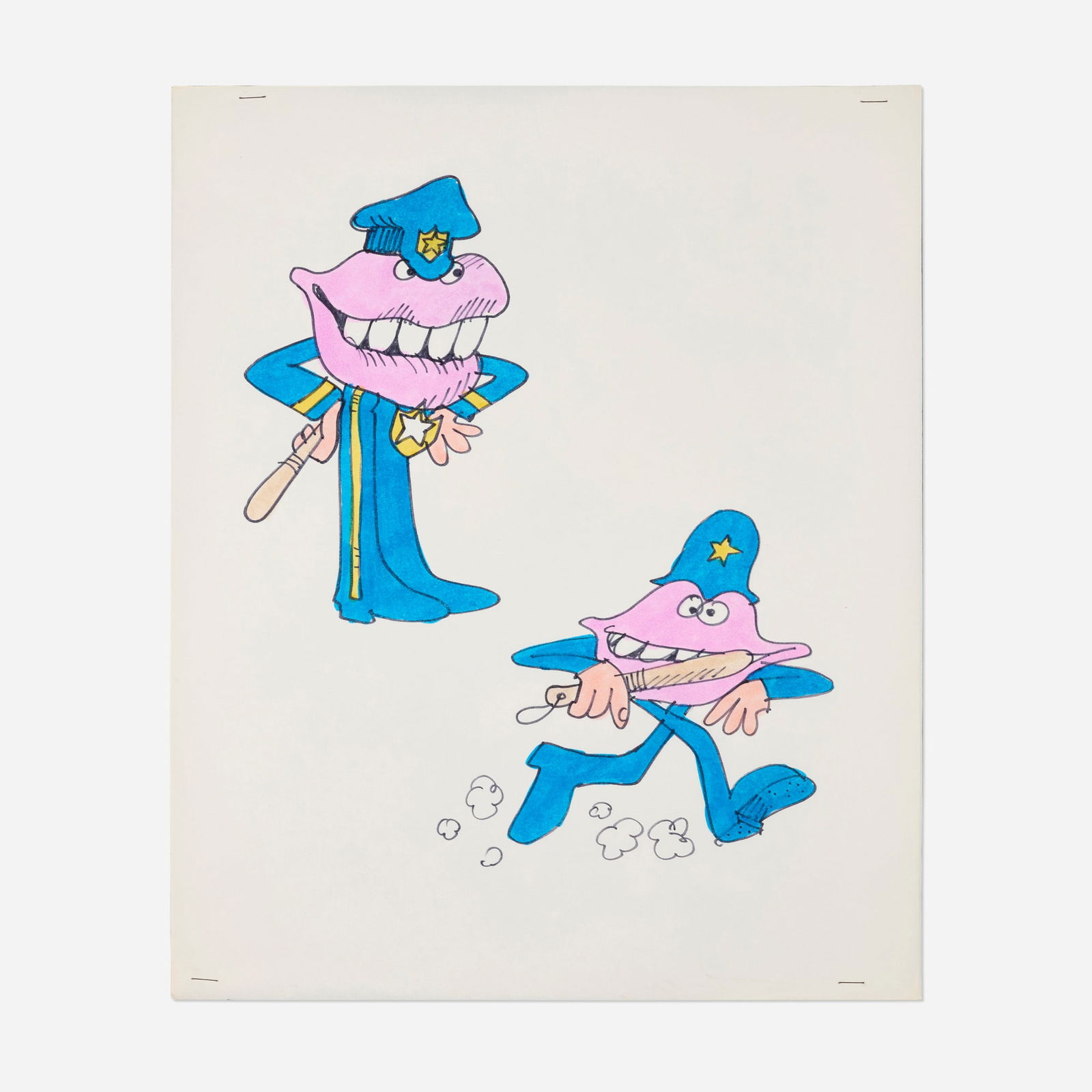 Todd James, attribution, Untitled (Police Lips) (1 of 3)