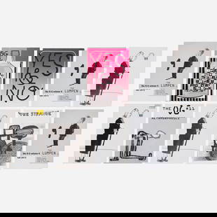 Amy Sillman, The O-G zine collection: Amy Sillman The O-G zine collection 2010-2018bound printed paper each: 8.5 h x 5.5 w in (22 x 14 cm) Lot includes multiple volumes of Sillman's zine The O-G and two posters; ten items t