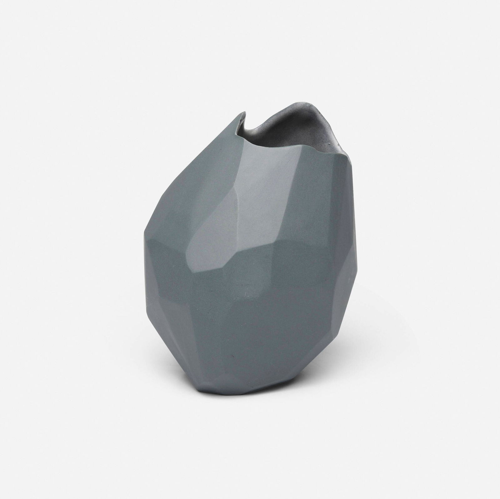 David Wiseman, Facet vase: David Wiseman Facet vase USA, 2004pigmented and glazed porcelain 6.25 h x 5.25 w x 4.75 d in (16 x 13 x 12 cm) Signed and dated to underside 'David Wiseman 2004'. This work