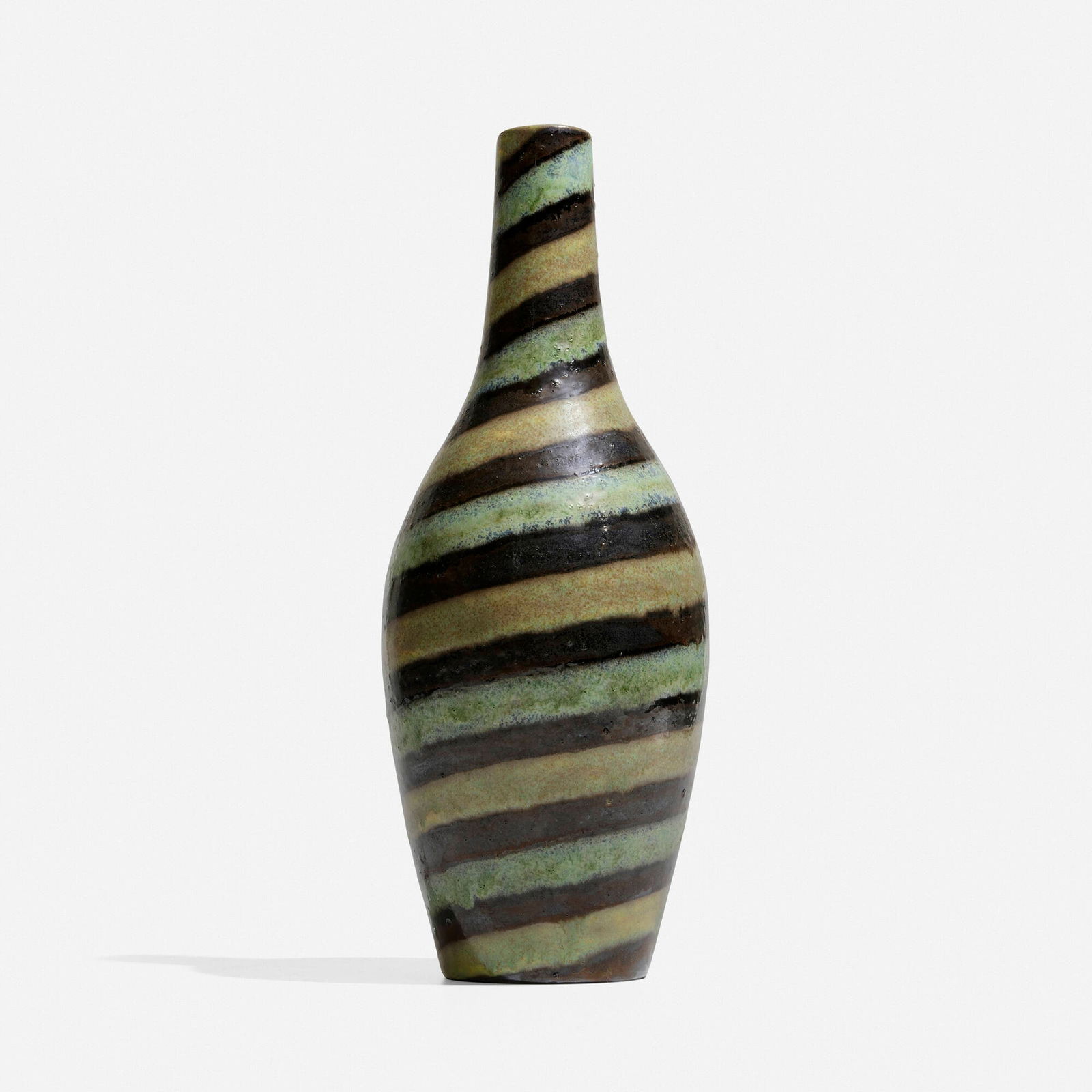 Ingrid Atterberg, Spiral vase: Ingrid Atterberg Spiral vase Upsala-EkebySweden, 1950glazed stoneware 14 h x 5.25 dia in (36 x 13 cm) Impressed manufacturer's mark to underside 'UE Sweden 2050 ABG'.