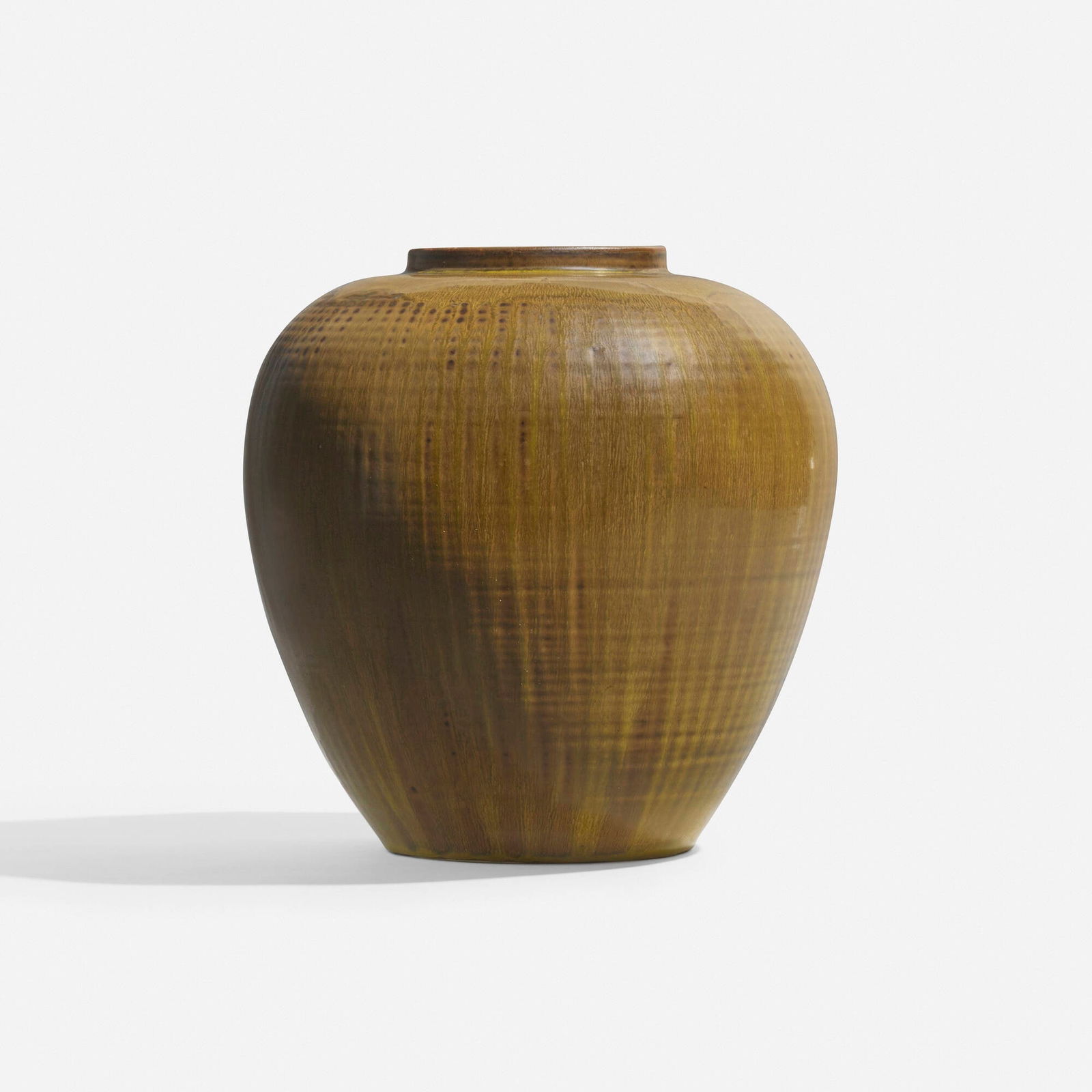 Carl Halier, Vase: Carl Halier Vase Royal CopenhagenDenmark, 1937glazed stoneware 11.5 h x 10.5 dia in (29 x 27 cm) Glazed signature 'CH' with stamped manufacturer's mark and three-line wave mark to unders