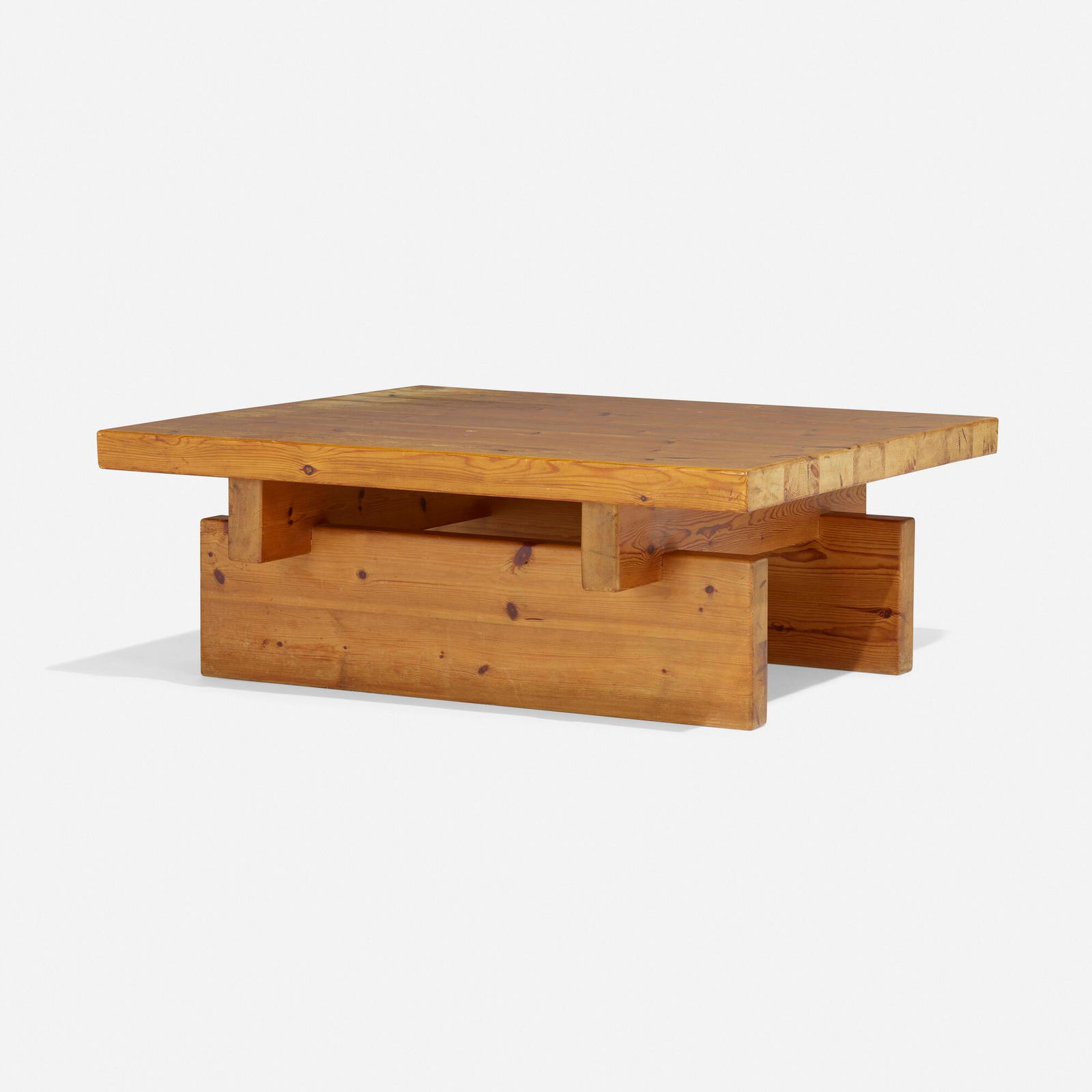 Roland Wilhelmsson, Coffee table, model 151: Roland Wilhelmsson Coffee table, model 151 Karl Andersson & SonerSweden, c. 1975pine 15 h x 40 w x 37.5 d in (38 x 102 x 95 cm) This work will ship from Chicago, Illinois.</