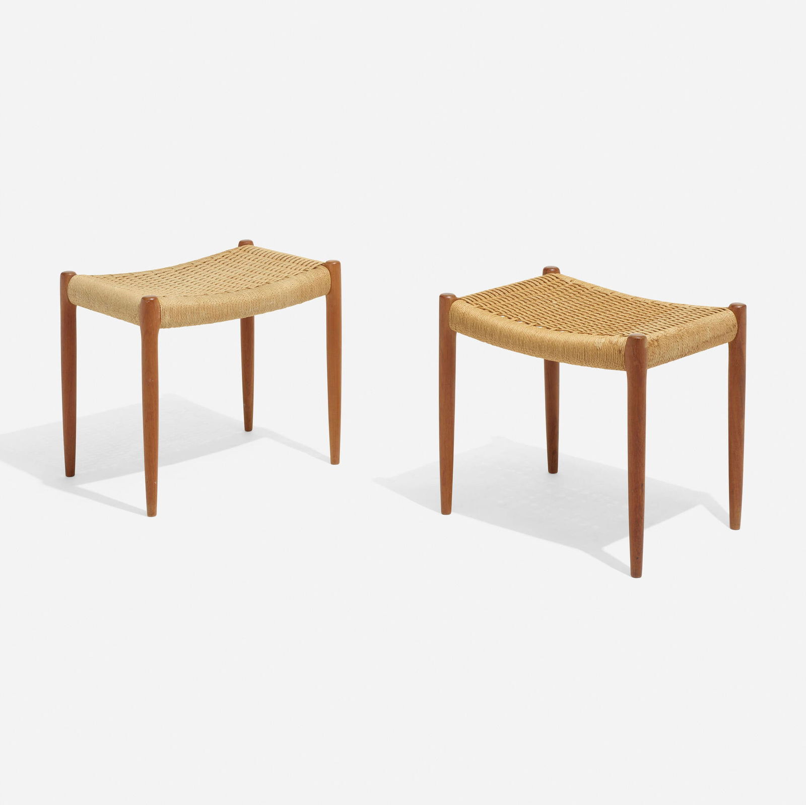 Niels O. Moller, Stools model 78A, pair (1 of 4)