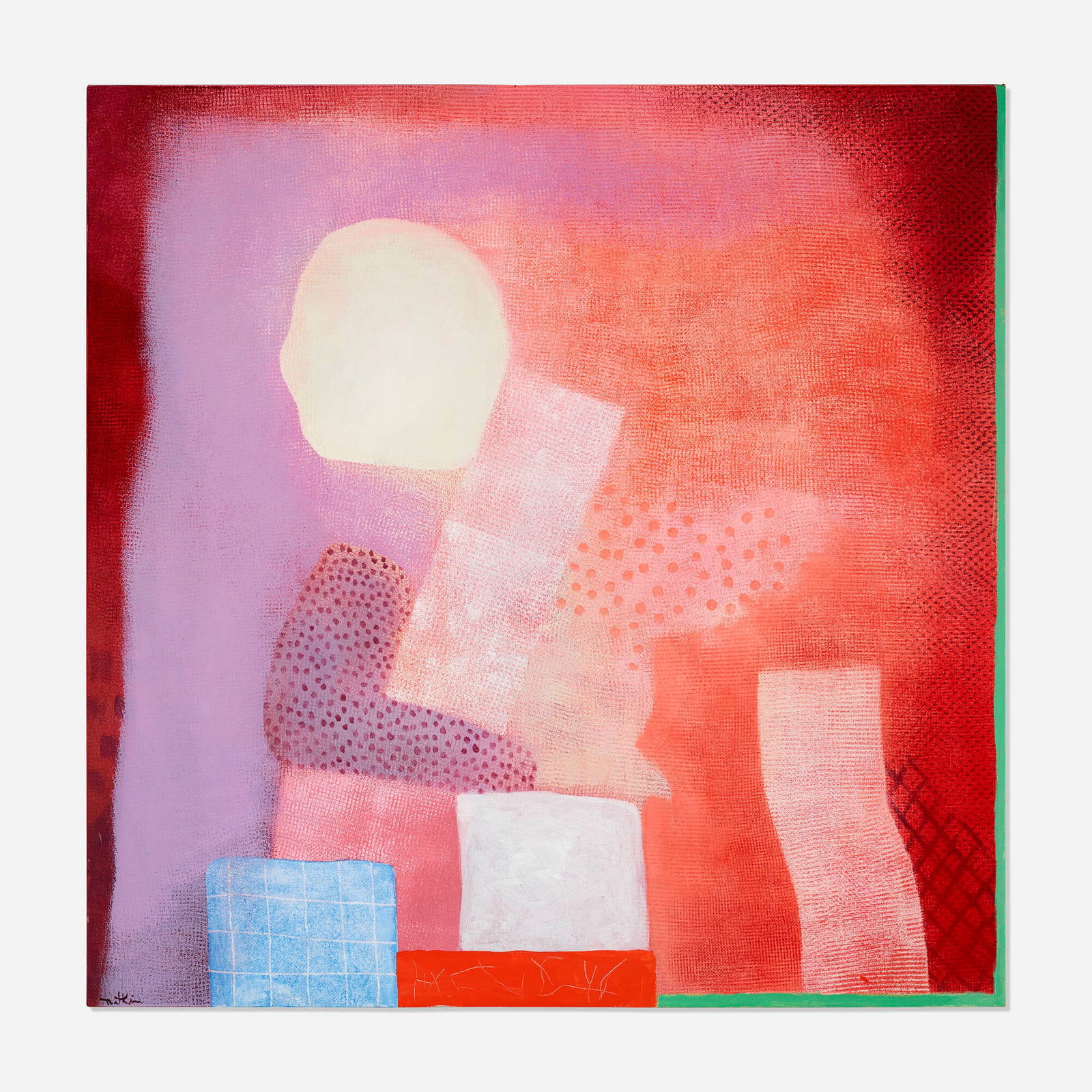 Robert Natkin, Untitled (from the Hitchcock series): Robert Natkin Untitled (from the Hitchcock series) oil on canvas 42 h x 42 w in (107 x 107 cm) Signed to lower left 'Natkin'. Provenance: Estate of Jane Howard Hammerstein, W