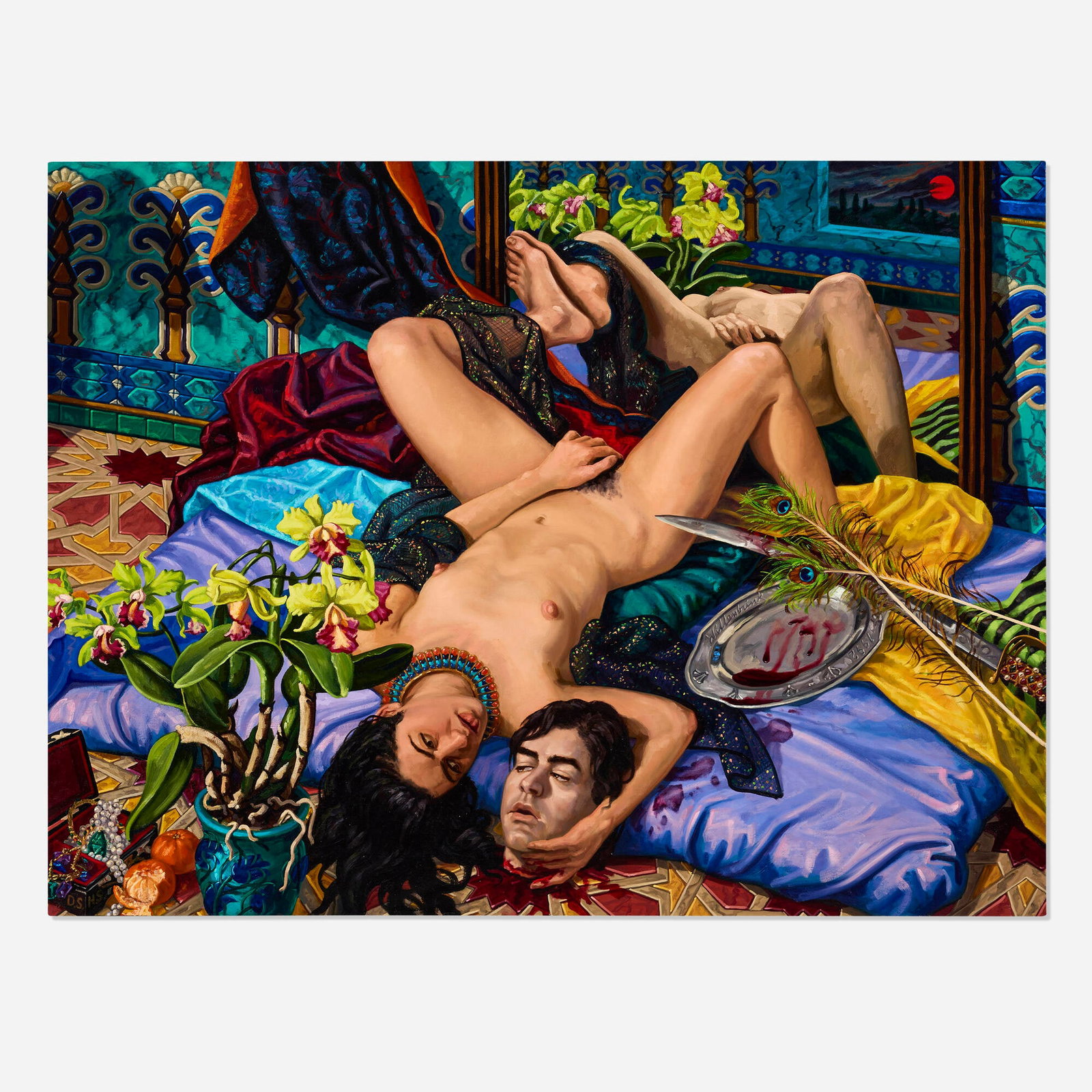Richard Willenbrink, Salome: Richard Willenbrink Salome 1992 oil on canvas 70.5 h x 53.375 w in (179 x 136 cm) Signed and dated to lower right 'Willenbrink 1992'. Provenance: Acquired directly from