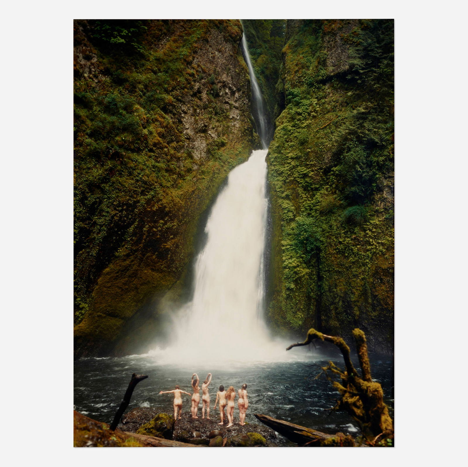 Justine Kurland, Waterfall: Justine Kurland Waterfall 2005Cibachrome print mounted to Sintra 40 h x 30 w in (102 x 76 cm) This work is number 6 from the edition of 8. Provenance: Mitchell-Innes &
