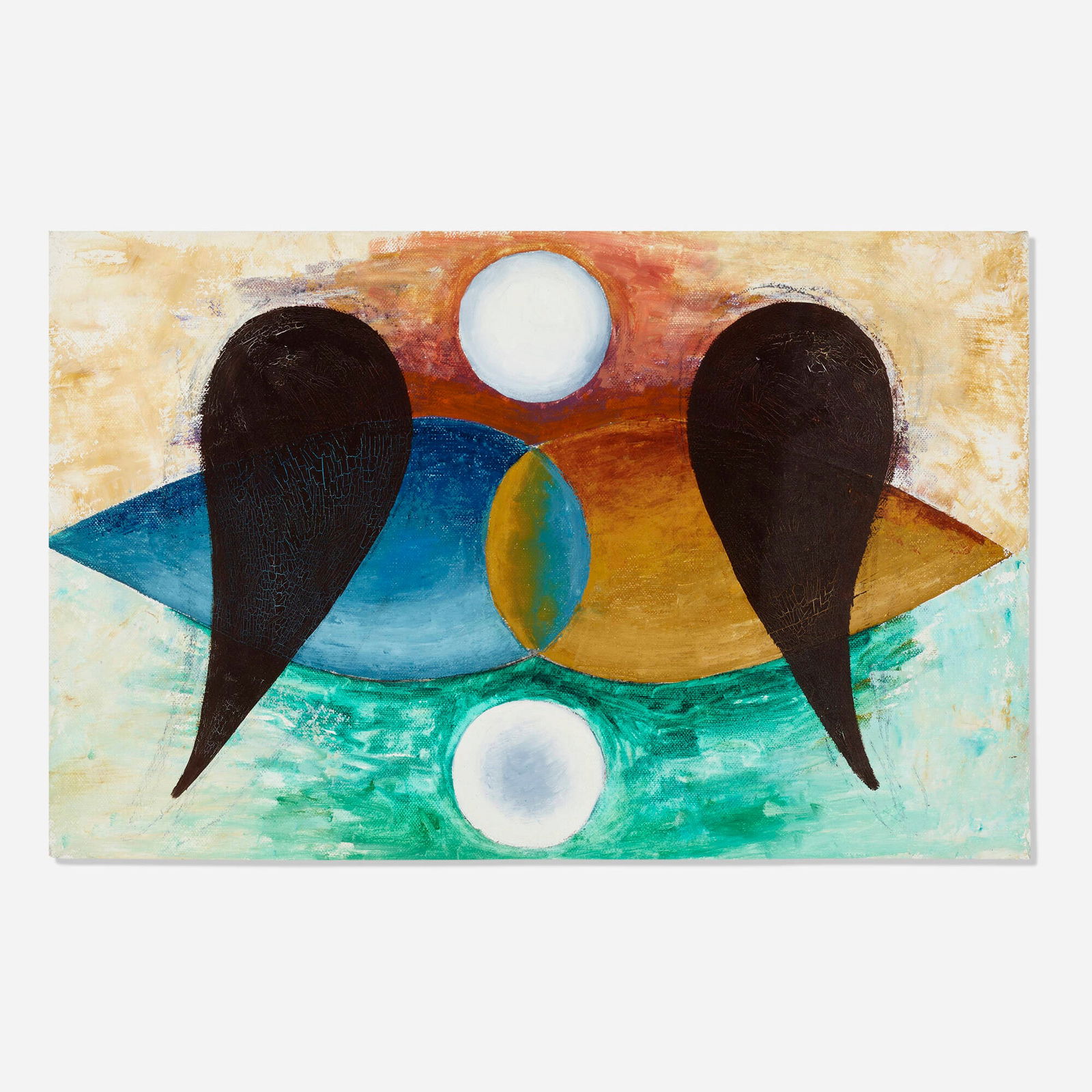 Emily Cheng, Maine: Emily Cheng Maine 1985oil on canvas 9 h x 14 w in (23 x 36 cm) Signed, titled and dated to verso 'Emily Cheng 1985 Maine'. This work will ship from Lambertville, New Jersey