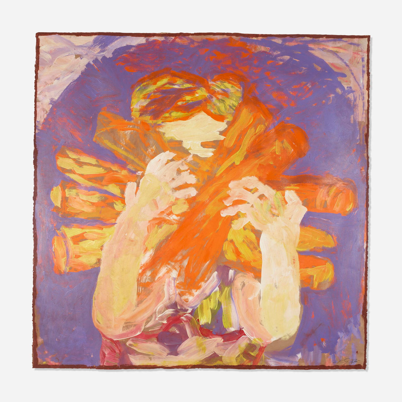 Roberto Juarez, Untitled: Roberto Juarez Untitled 1983acrylic on paper 42.5 h x 42.5 w in (108 x 108 cm) Signed and dated to lower right 'RJ 83'. Provenance: Collection of Natasha Nicholson