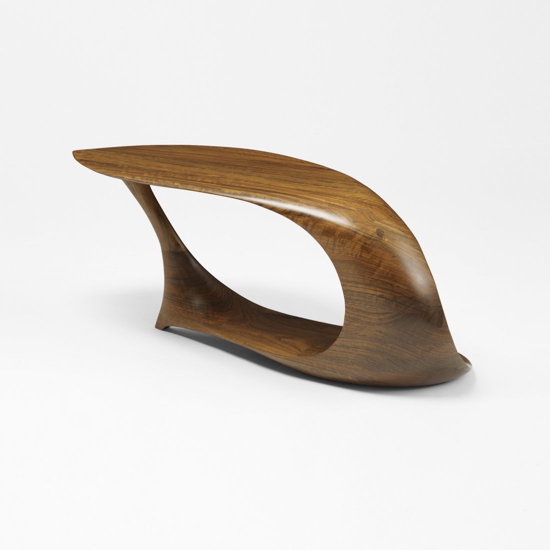 Michael Coffey Satan's Tongue II: Michael Coffey Satan's Tongue II USA, 1992 laminated and carved African Mozambique 47 w x 20 d x 18 h inches Incised signature to underside: [M. Coffey].