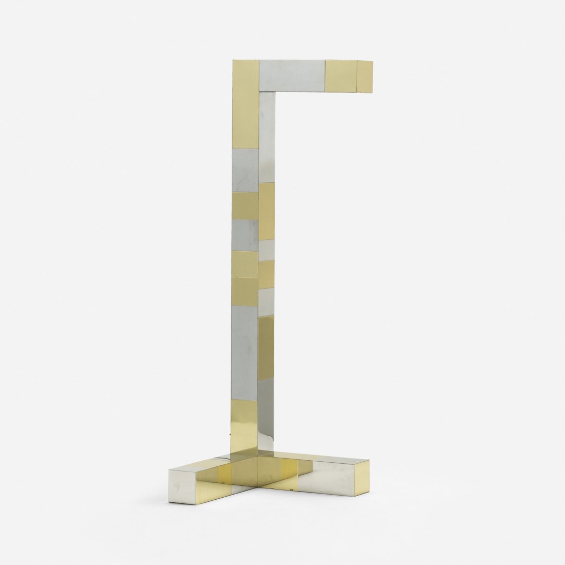Paul Evans Cityscape floor lamp: Paul Evans Cityscape floor lamp Paul Evans Studio for Directional USA, c. 1975 chrome-plated steel, brass 54 h x 18 w inches