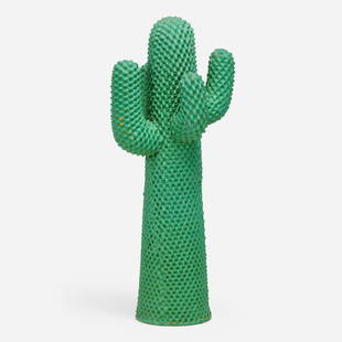 Guido Drocco and Franco Mello, Cactus coat rack: Guido Drocco and Franco Mello Cactus coat rack GuframItaly, c. 1960 / 1986polyurethane foam and coating 66 h x 30 dia in (168 x 76 cm) The first edition of this model was distributed by