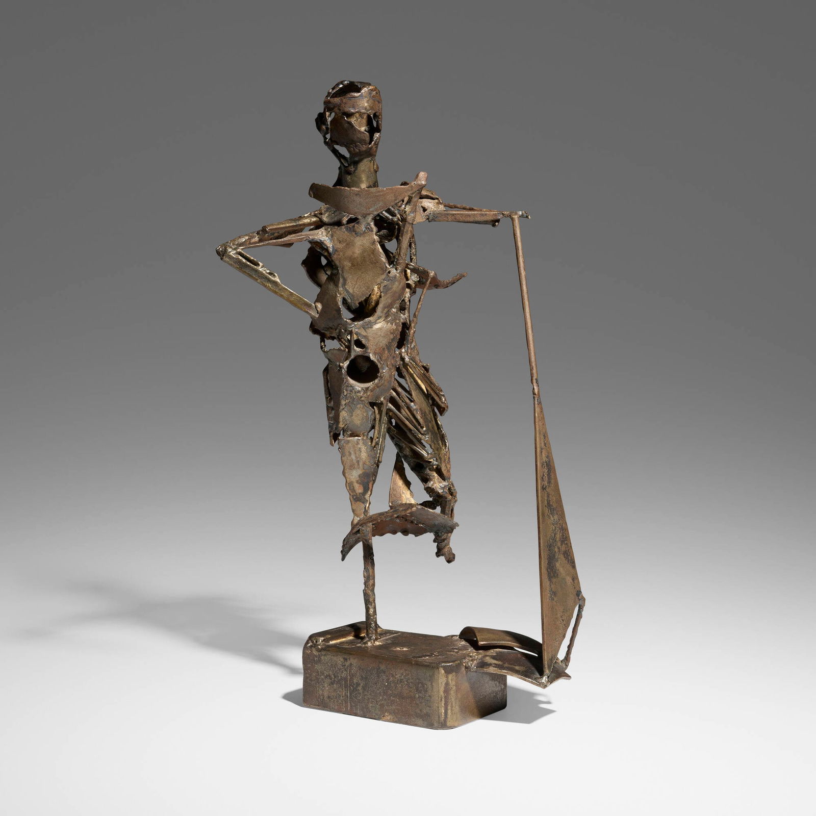 Abbott Pattison, Untitled: Abbott Pattison Untitled steel 20 h x 10 w x 8.5 d in (51 x 25 x 22 cm) Incised signature to base 'A. Pattison'. This work will ship from Chicago, Illinois.