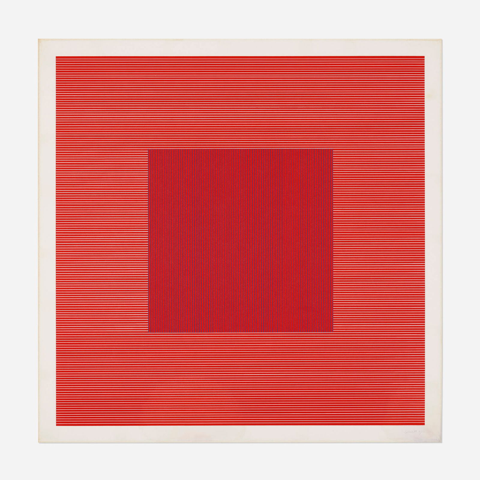 Sol LeWitt, Plate #54 (from the Lines in Two Directions & In Five Colors on Five Colors with All (1 of 3)