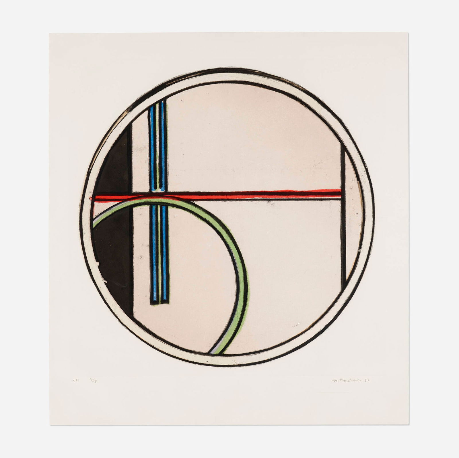 Bertrand Lavier, Untitled (Modern Painting No. 1): Bertrand Lavier Untitled (Modern Painting No. 1) 1987aquatint in colors, spit bite aquatint and soft ground etching image: 35.5 h x 35.5 w in (90 x 90 cm) sheet: 44.25 h x 40.375 w in (112 x 103 c