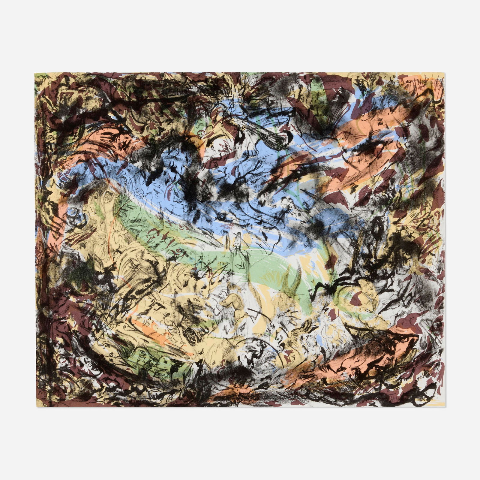 Cecily Brown, What the Shepherd Saw: Cecily Brown What the Shepherd Saw 2013stone and offset lithograph in colors 15.5 h x 19 w in (39 x 48 cm) Signed, dated and numbered to lower edge 'Cecily Brown 2013 29/44'. This work is numb