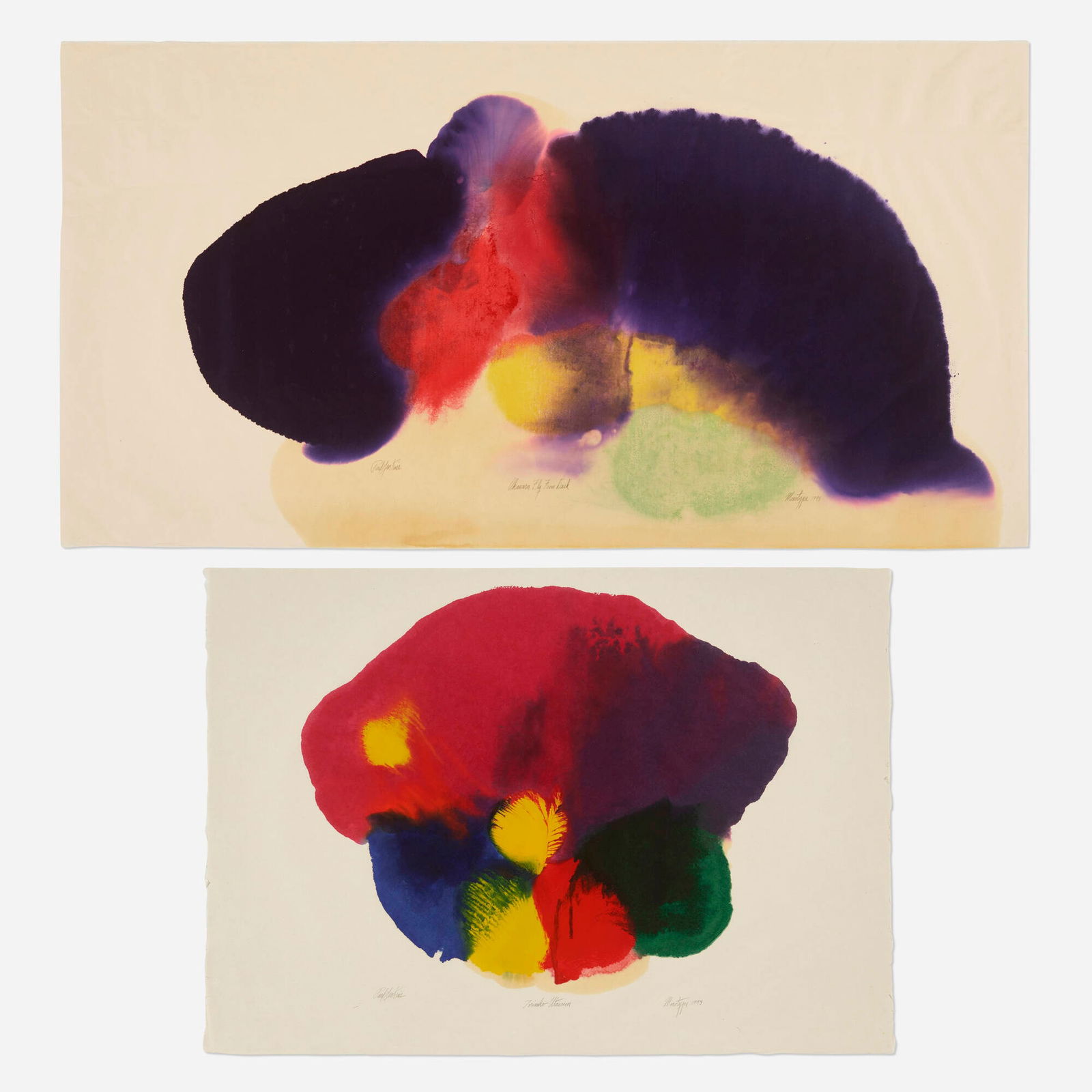 Paul Jenkins, Torinko Okawara Fly From Dusk; Torinko Utaemon (two works) (1 of 2)