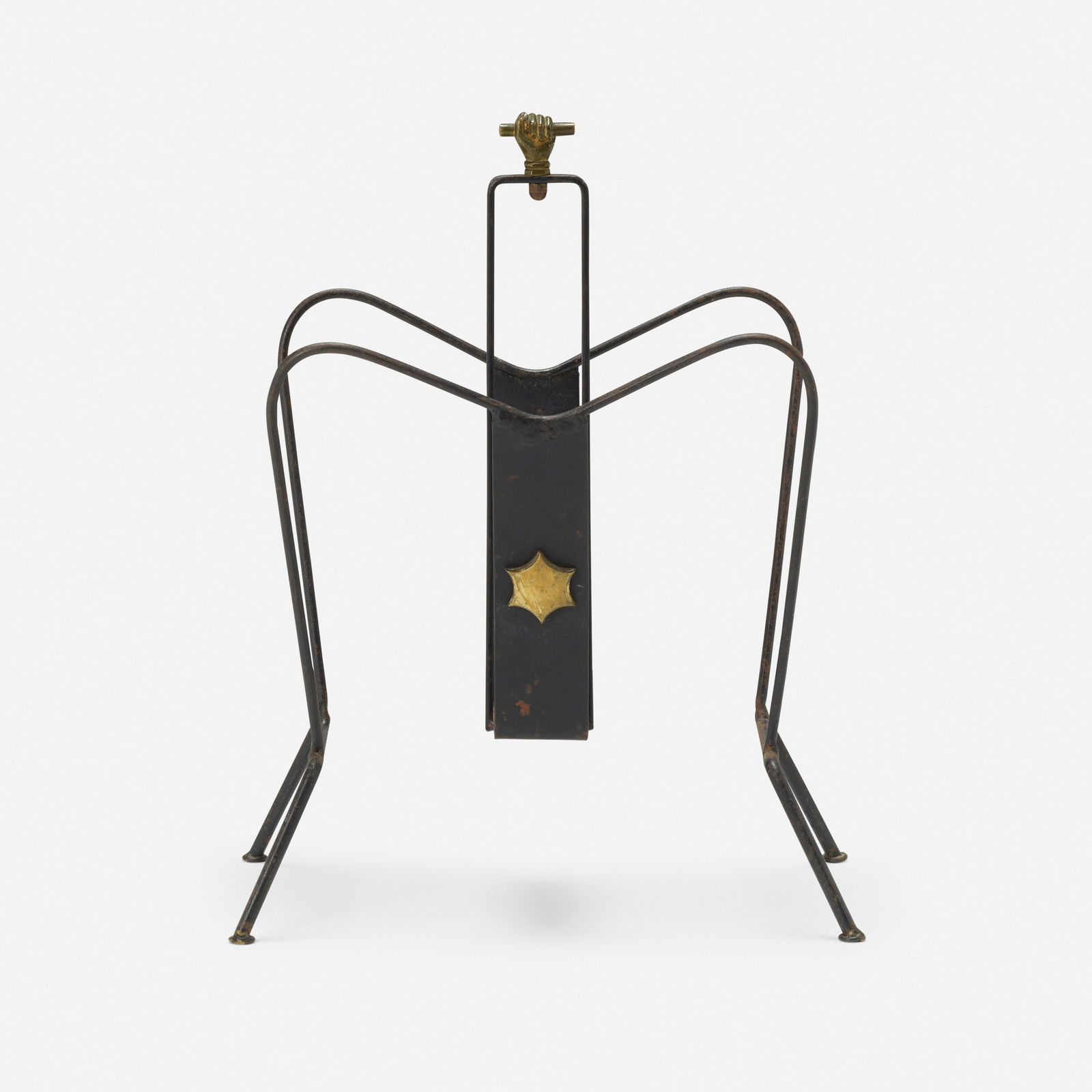 Jacques Adnet, attribution, Magazine rack (1 of 3)