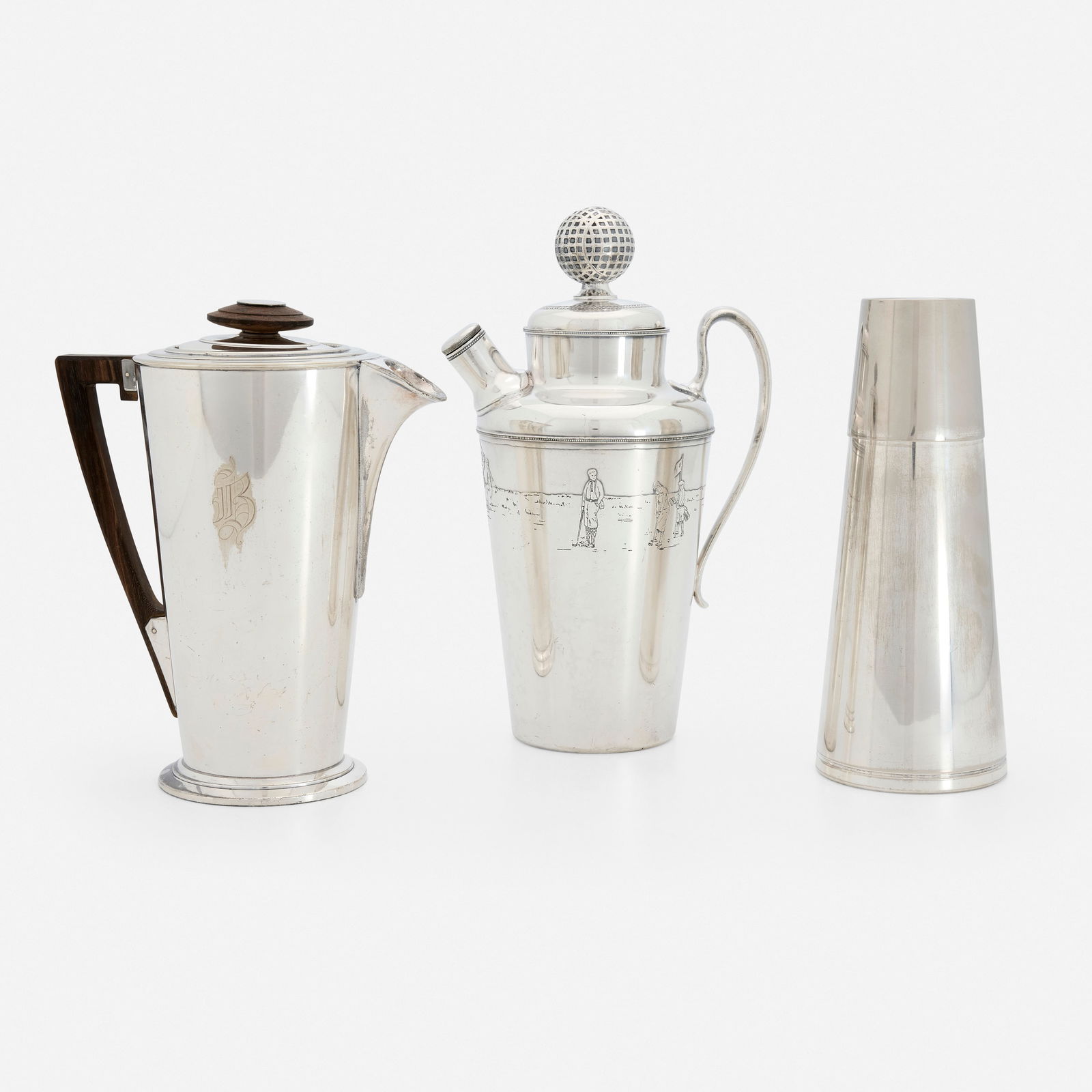 American, Collection of three cocktail shakers (1 of 6)