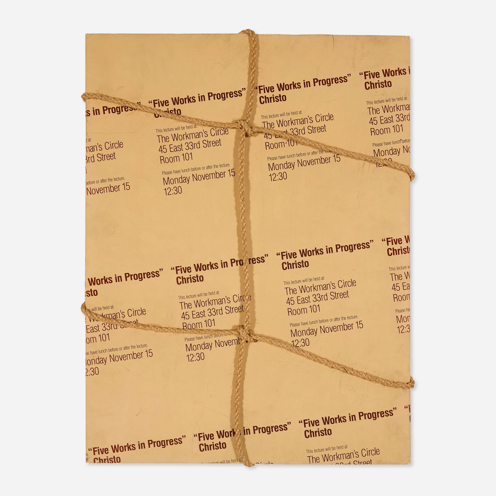 Christo, Five Works in Progress lecture poster (1 of 4)