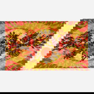 Alain Cornic, Phénix tapestry: Alain Cornic Phénix tapestry Tapisserie de Lainec. 1965hand-woven wool 41.75 h × 71.5 w in (106 × 182 cm) Signed and numbered to verso ‘Alain Cornic 4007/798