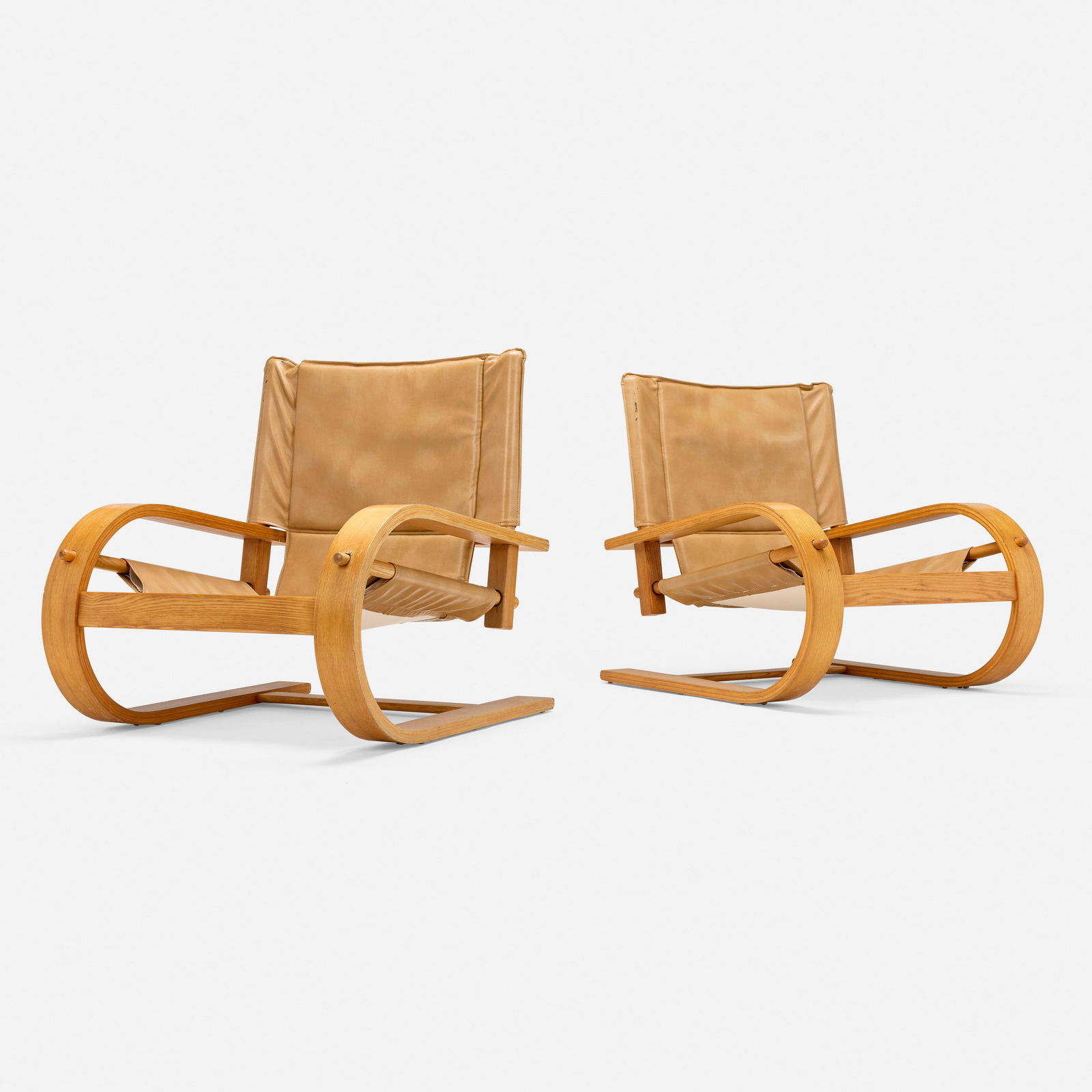 Donato D'Urbino, Paolo Lomazzi and Thomas Mittermair, Scacciapensieri lounge chairs, pair (1 of 4)