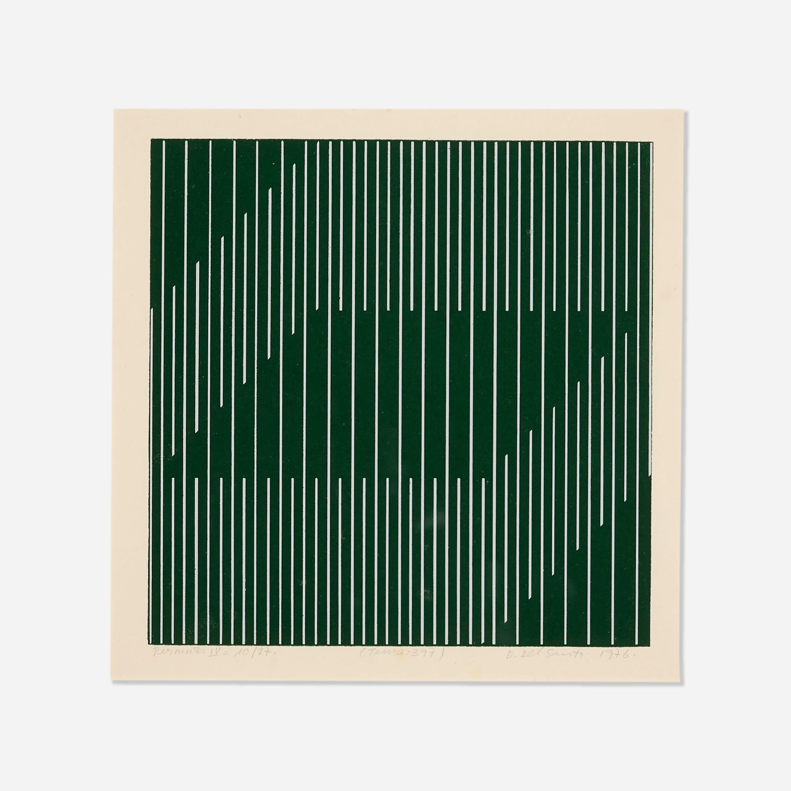 Dionísio Del Santo, Permuta IV (from the Permuta series): Dionísio Del Santo Permuta IV (from the Permuta series) 1976 screenprint in colors image: 6.5 h × 6.5 w in (17 × 17 cm) sheet: 9.5 h × 7.75 w in (24 × 20 cm)