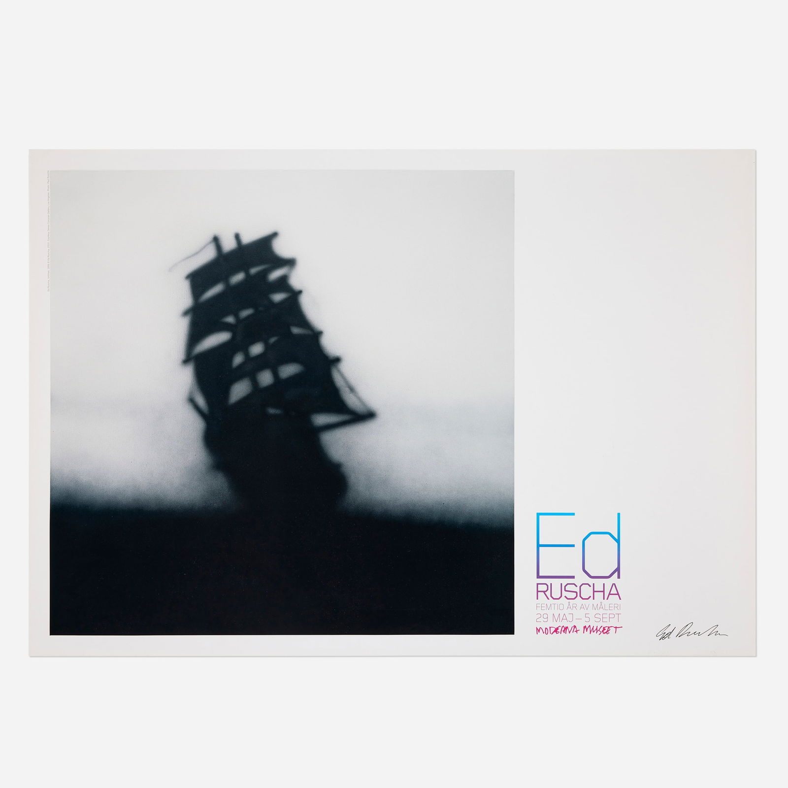 Ed Ruscha signed exhibition poster (1 of 2)