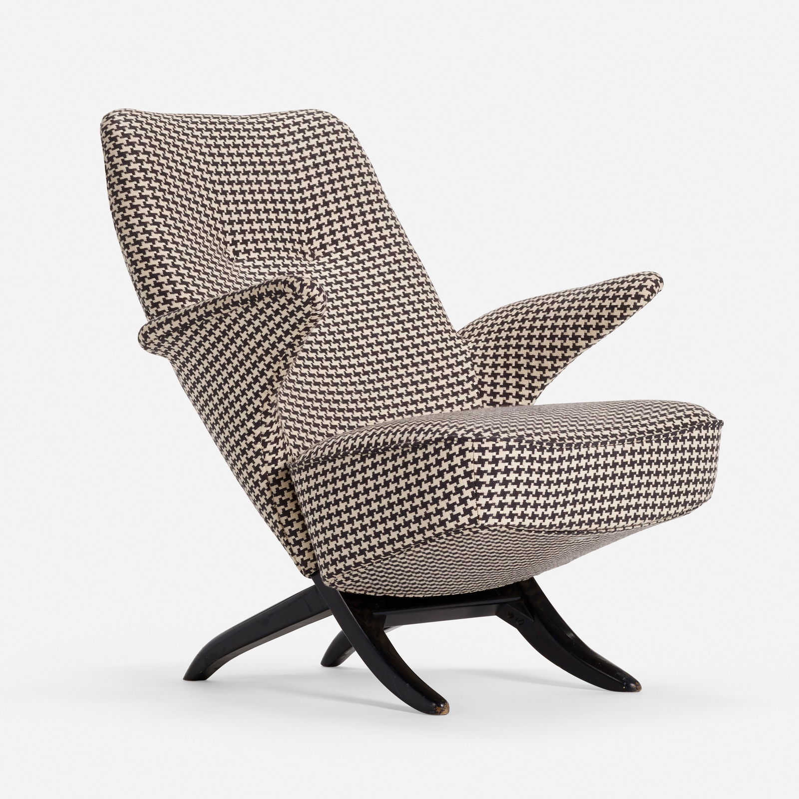 Theo Ruth, Penguin lounge chair: Theo Ruth Penguin lounge chair ArtifortThe Netherlands, 1957lacquered wood, upholstery 32 h × 28.5 w × 31 d in (81 × 72 × 79 cm) This work wil