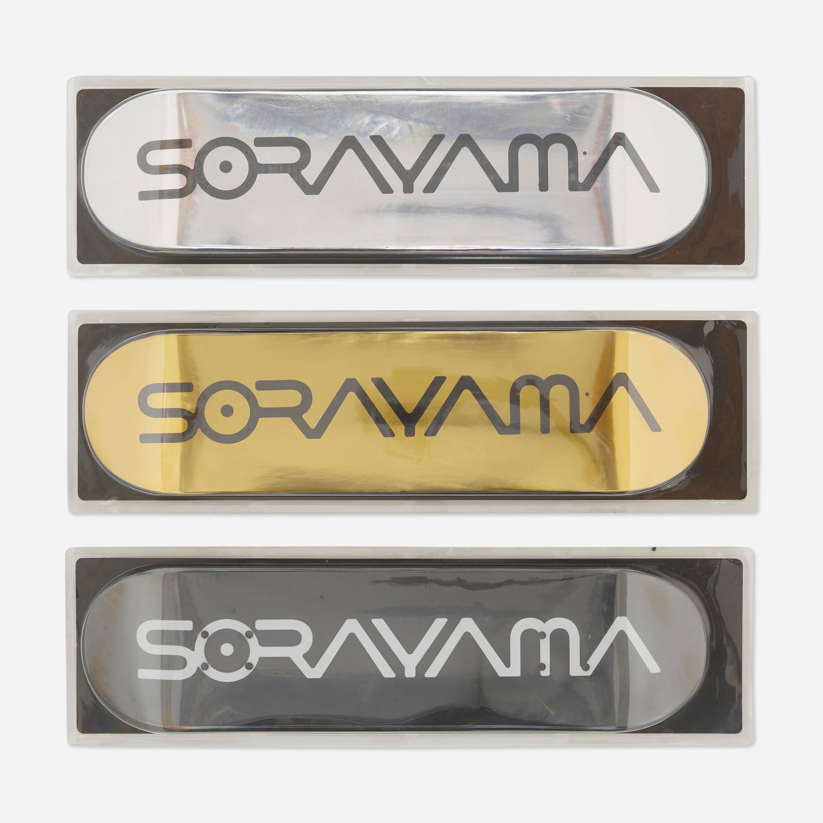 Hajime  Sorayama, Skateboard decks, set of three (1 of 3)