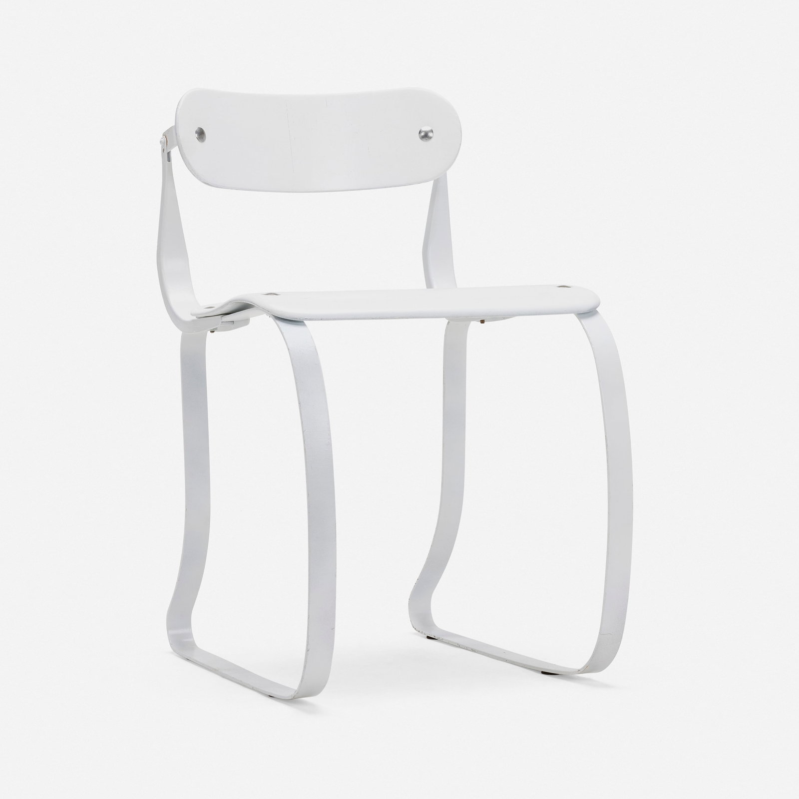 Herman A. Sperlich, Health chair: Herman A. Sperlich Health chair Ironrite Ironer Co. USA, 1938 painted steel and wood 27 h × 16.75 w × 19 d in (69 × 43 × 48 cm) This work will s