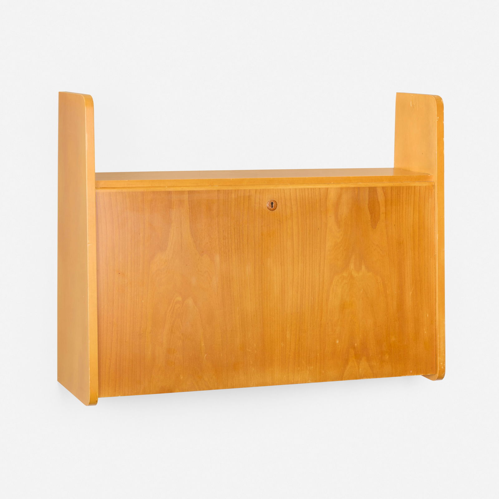 Elias Svedberg, Wall-mounted cabinet: Elias Svedberg Wall-mounted cabinet Nordiska Kompaniet for KnollSweden, 1947elm, birch 25.75 h × 33.625 w × 9.75 d in (65 × 85 × 25 cm) This design is an early