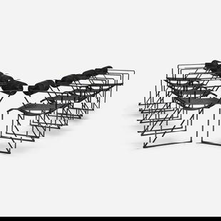 Mario Botta, Seconda chairs, set of eight: Mario Botta Seconda chairs, set of eight AliasSwitzerland / Italy, 1982enameled steel, rubber 28.25 h x 20.5 w x 22.75 d in (72 x 52 x 58 cm) Molded manufacturer's mark to backrest of ea