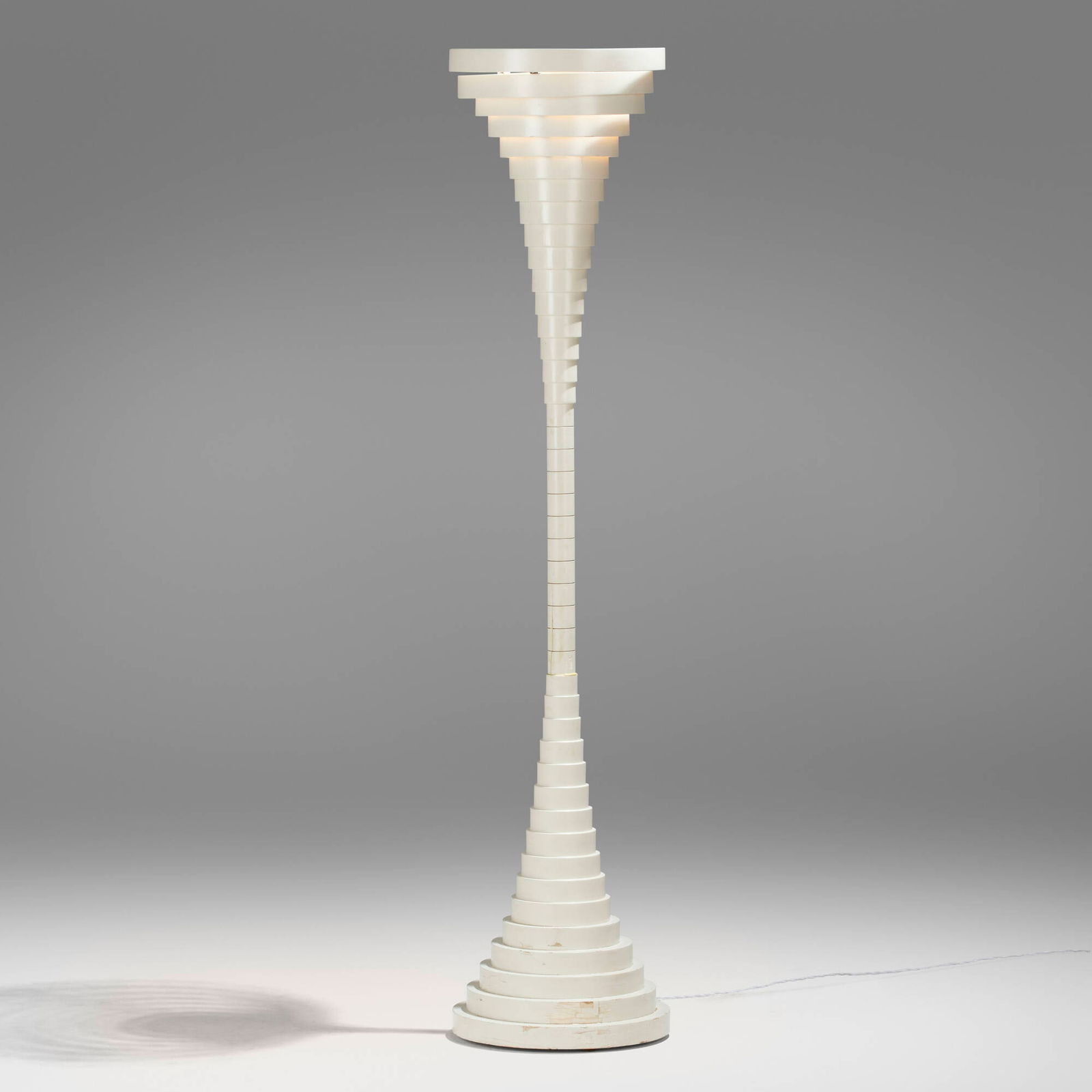 Silvio Bilangione and Paolo Portoghesi, Helga floor lamp: Silvio Bilangione and Paolo Portoghesi Helga floor lamp FumagalliItaly, 1967lacquered wood 68.75 h x 15 dia in (175 x 38 cm) This work will ship from Lambertville, New Jerse